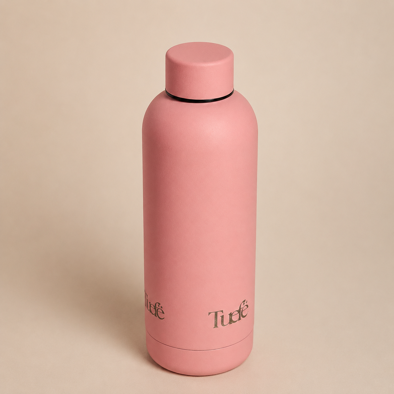 Botella de acero inoxidable Tuefe color rosa pastel de 500ml acabado suave